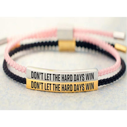 Inspirational Quote Bangle Bracelet