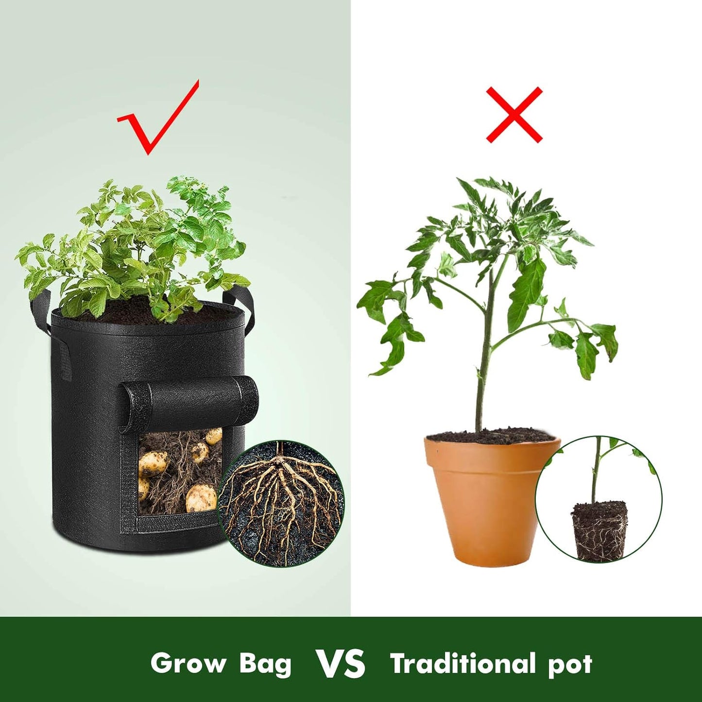 Heavy Duty Garden Planter Bags for Potato Growing