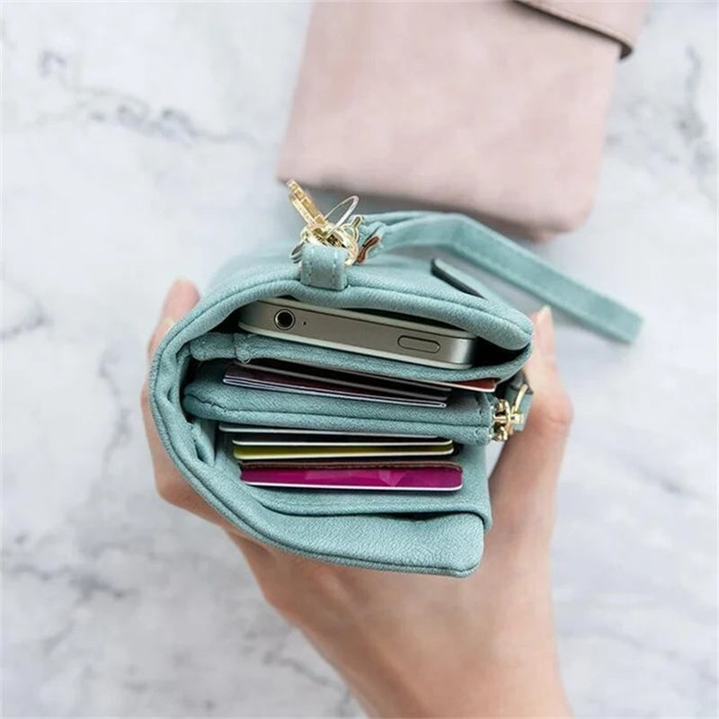 Compact Ladies Leather Fold Wallet
