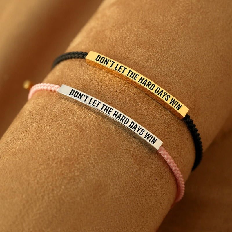 Inspirational Quote Bangle Bracelet