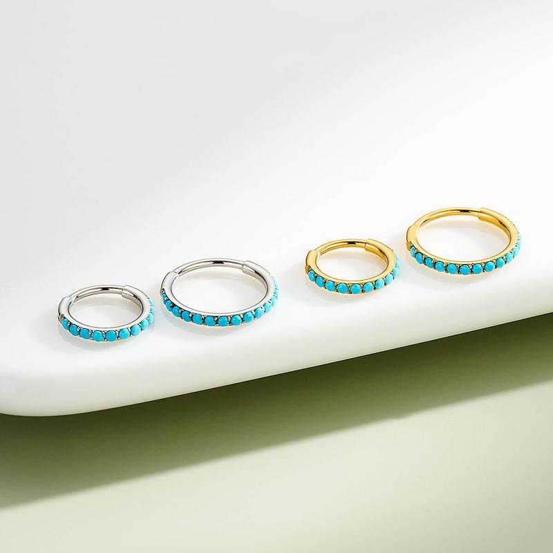 Turquoise Hinged Nose Ring Jewelry