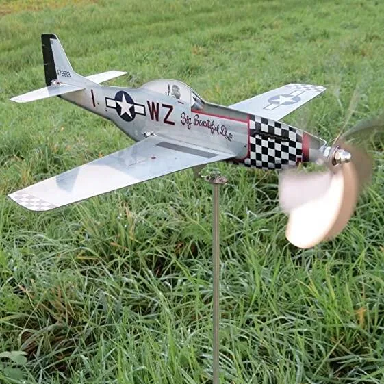 Vintage Airplane Garden Spinner