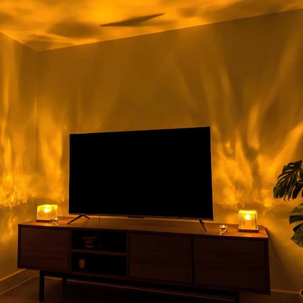 Colourful LED Cube Lamp with Prism Effect