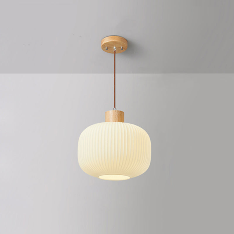 Rustic Wooden Glass Hanging Light