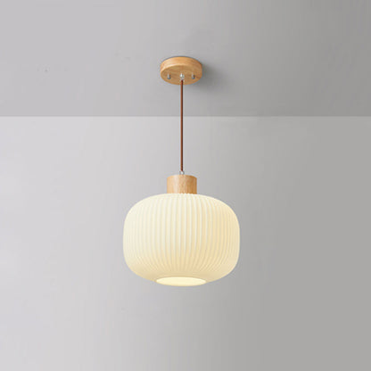 Rustic Wooden Glass Hanging Light