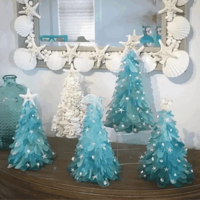 Unique Handcrafted Sea Glass Christmas Ornament