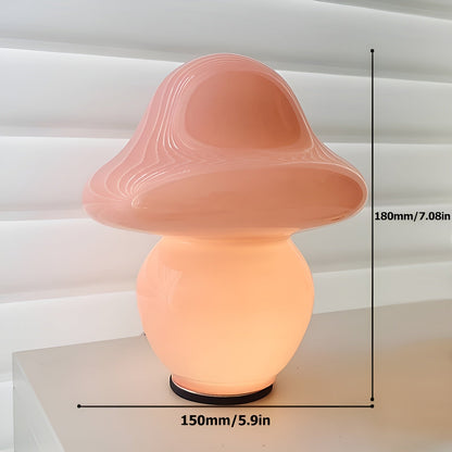 Beautiful Glass Mushroom Table Lamp