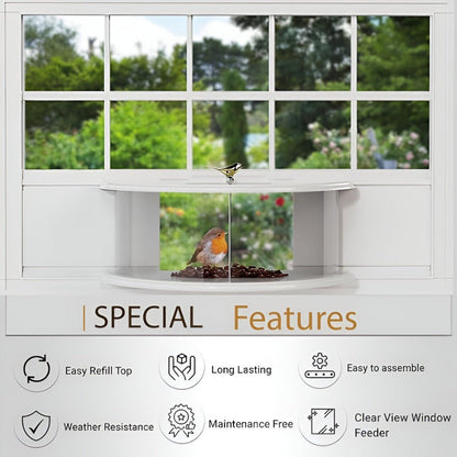 FeatherView – 180° Clear Window Bird Feeder - Bird Feeder - Wild Eye Vision
