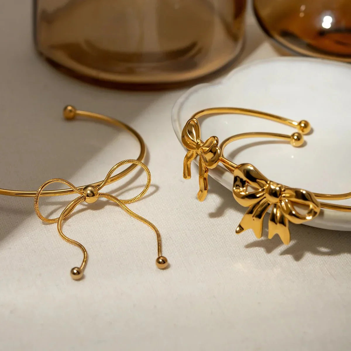 Elegant Women's Bow Cuff Bangle