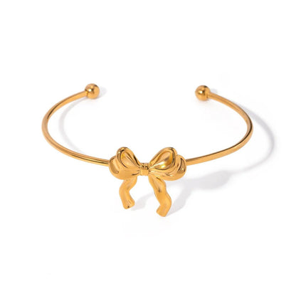 Elegant Women's Bow Cuff Bangle
