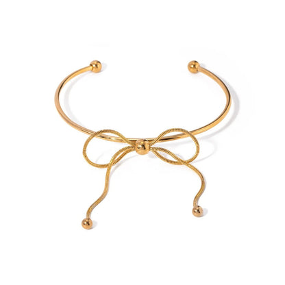 Elegant Women's Bow Cuff Bangle