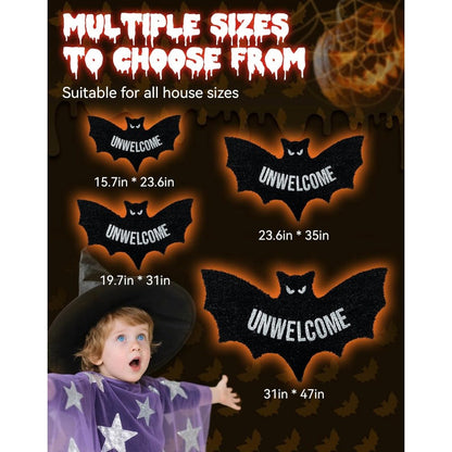 Spooky Halloween Bat Welcome Mat