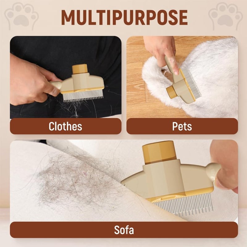 Pet Grooming Brush with Soft Fur Care