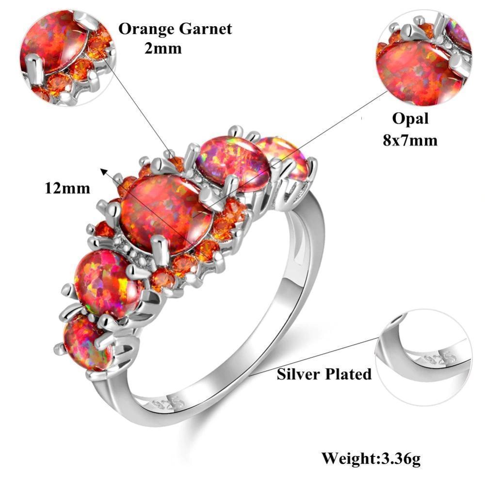 Vibrant Red Gemstone Cocktail Ring - Fesara