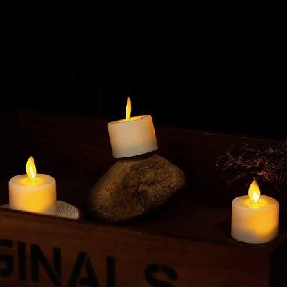Warm White LED Flicker Candle Set with Remote