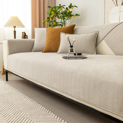 Plush Sofa Protector Slip Resistant Cover Pad