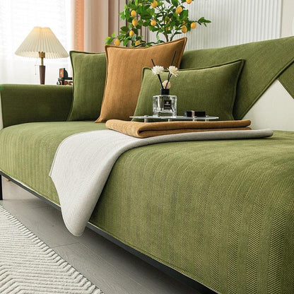 Plush Sofa Protector Slip Resistant Cover Pad