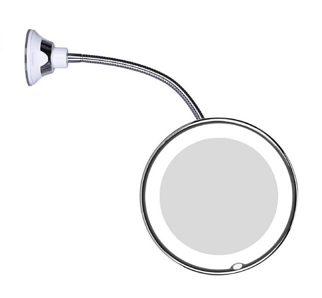 Portable LED Makeup Mirror with 10x Magnification - Fesara