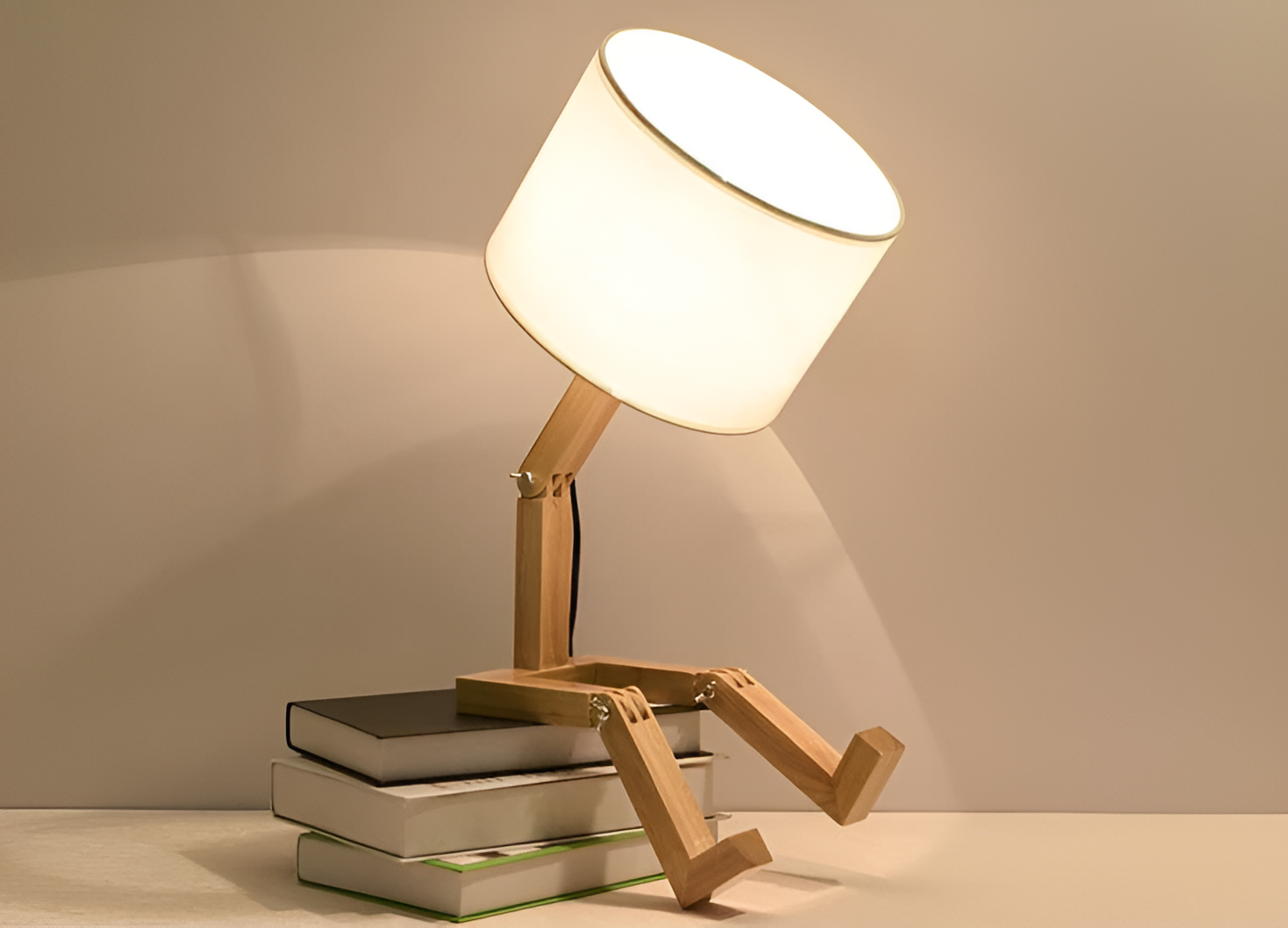 Adjustable Wooden Table Lamp