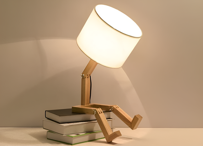 Adjustable Wooden Table Lamp