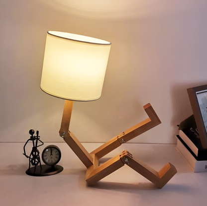 Adjustable Wooden Table Lamp