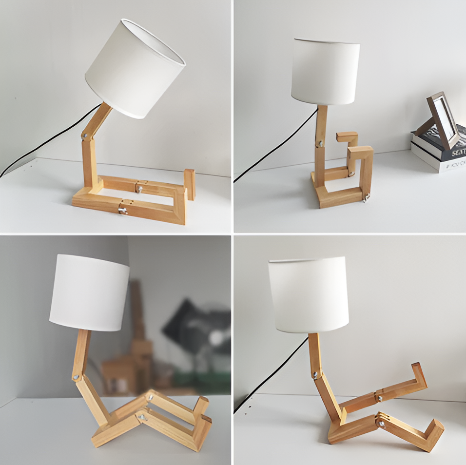 Adjustable Wooden Table Lamp