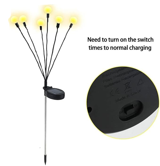Colorful Solar Powered Firefly Garden Lights