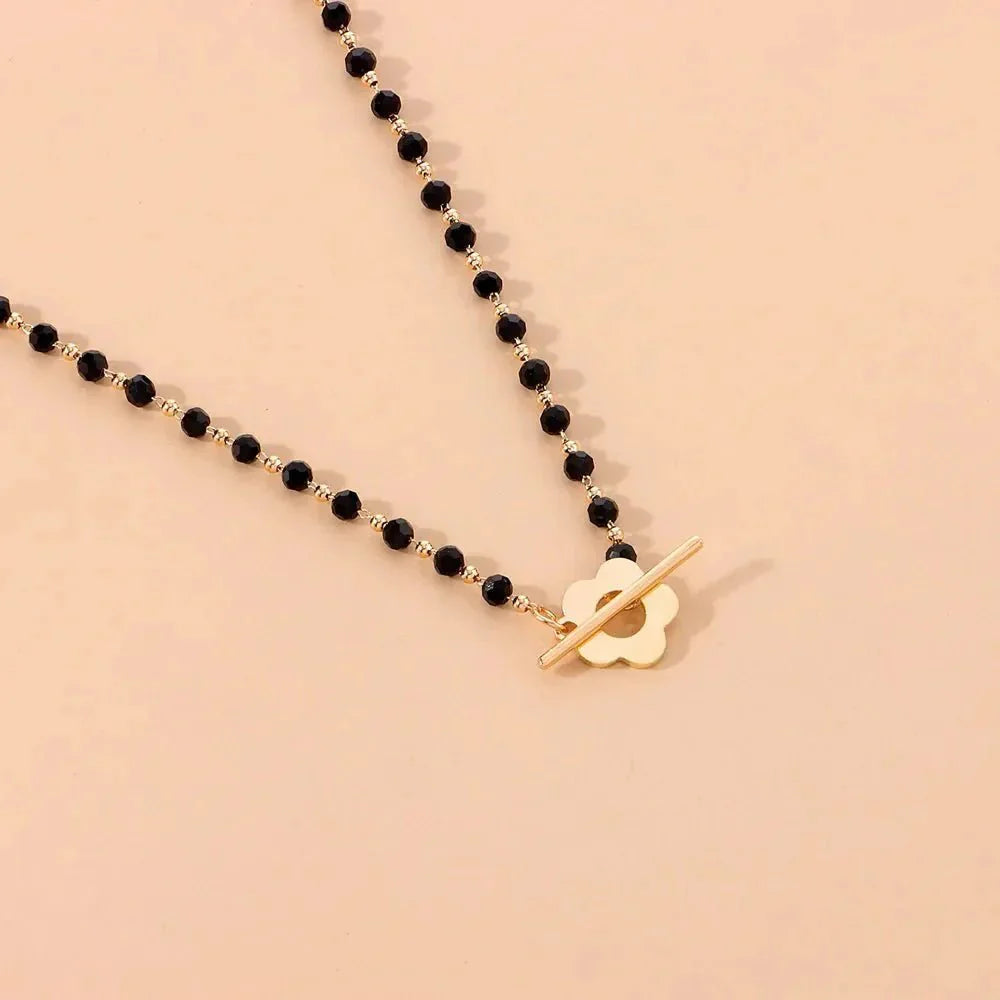 Delicate Blossom Pendant Chain Necklace