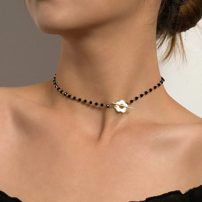 Delicate Blossom Pendant Chain Necklace