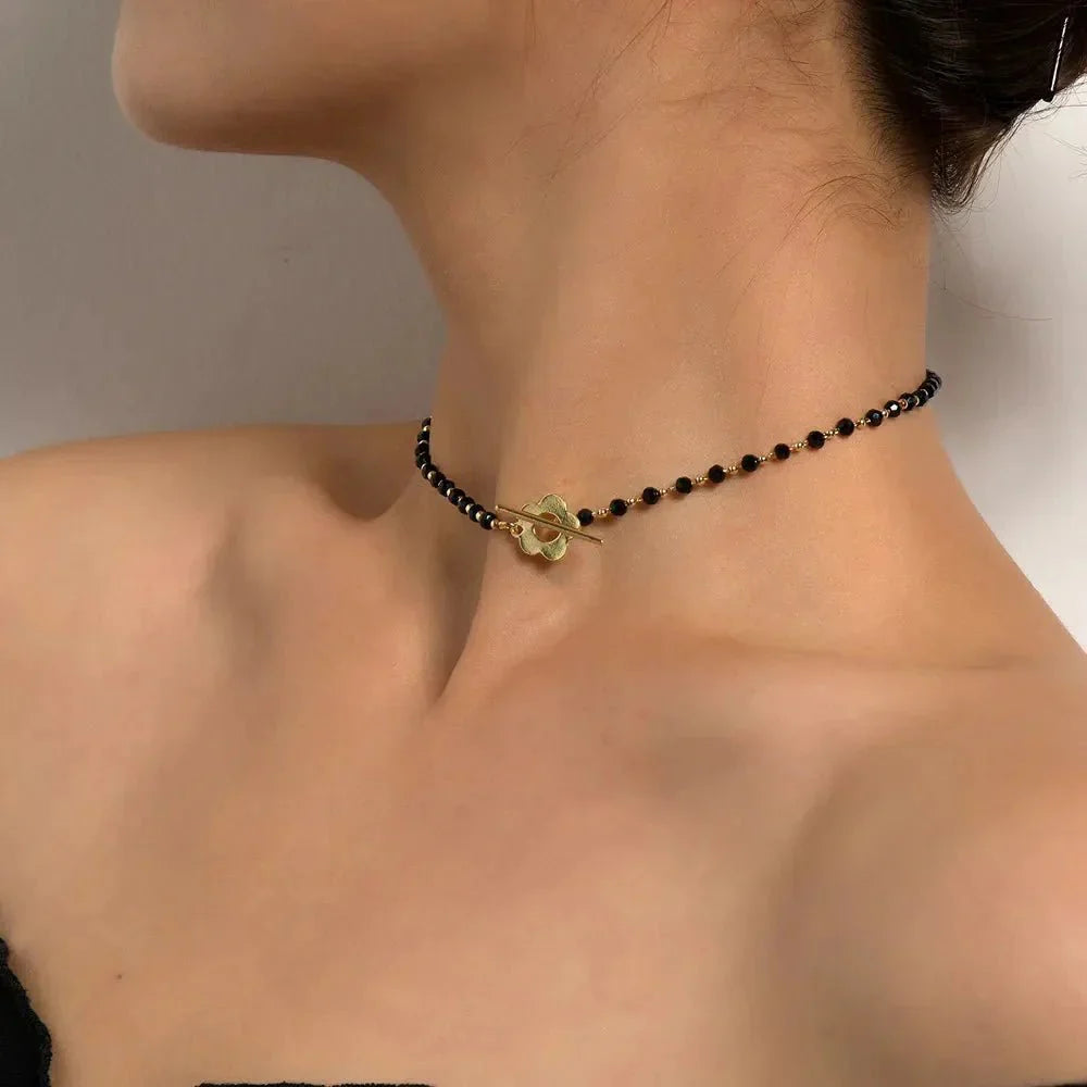 Delicate Blossom Pendant Chain Necklace