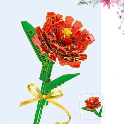 Colorful Flower Building Kit with Snowdrop Figures