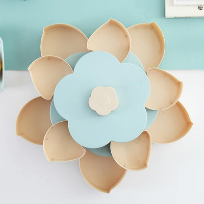 Spinning Floral Desk Organizer Box
