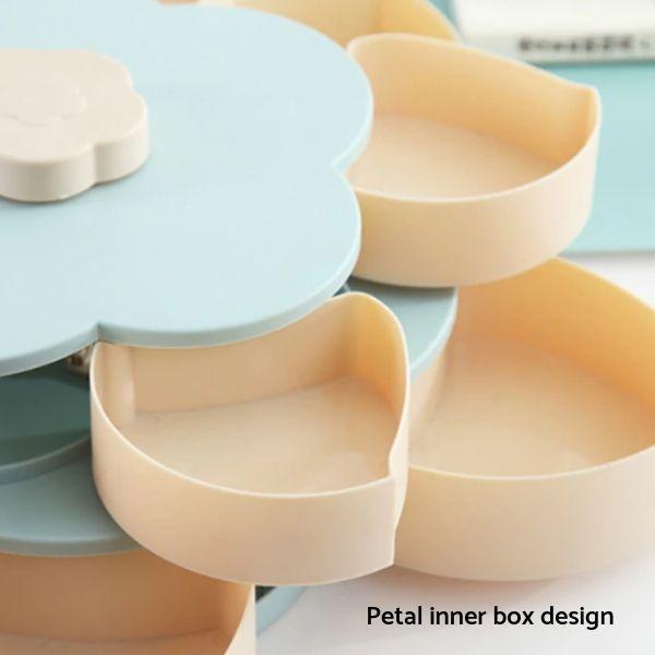 Spinning Floral Desk Organizer Box