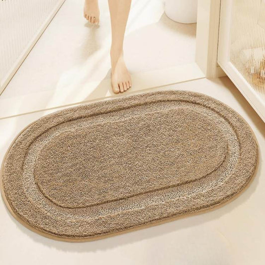 Soft Oval Bathroom Floor Mat - Fesara