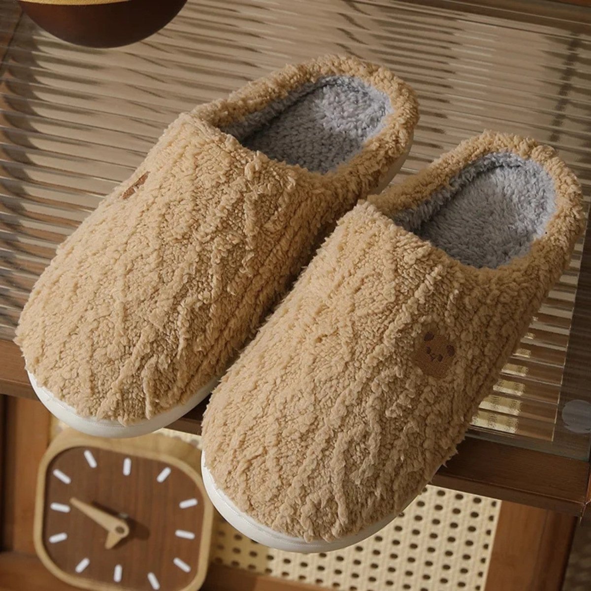Fluffy Bear Slippers for Women Winter Comfort - Slippers - Wild Eye Vision