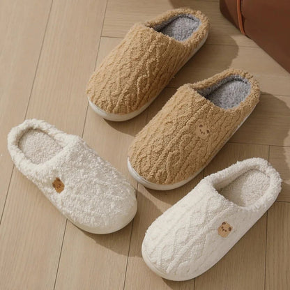 Fluffy Bear Slippers for Women Winter Comfort - Slippers - Wild Eye Vision