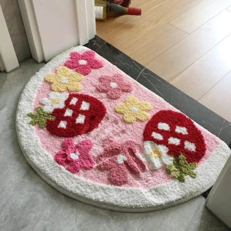 FluffyWave Semicircle Bath Mat - Bath Mat - Wild Eye Vision