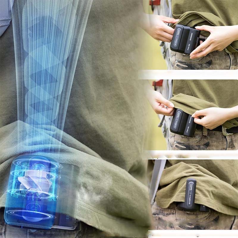 Compact Belt Clip Handheld Fan