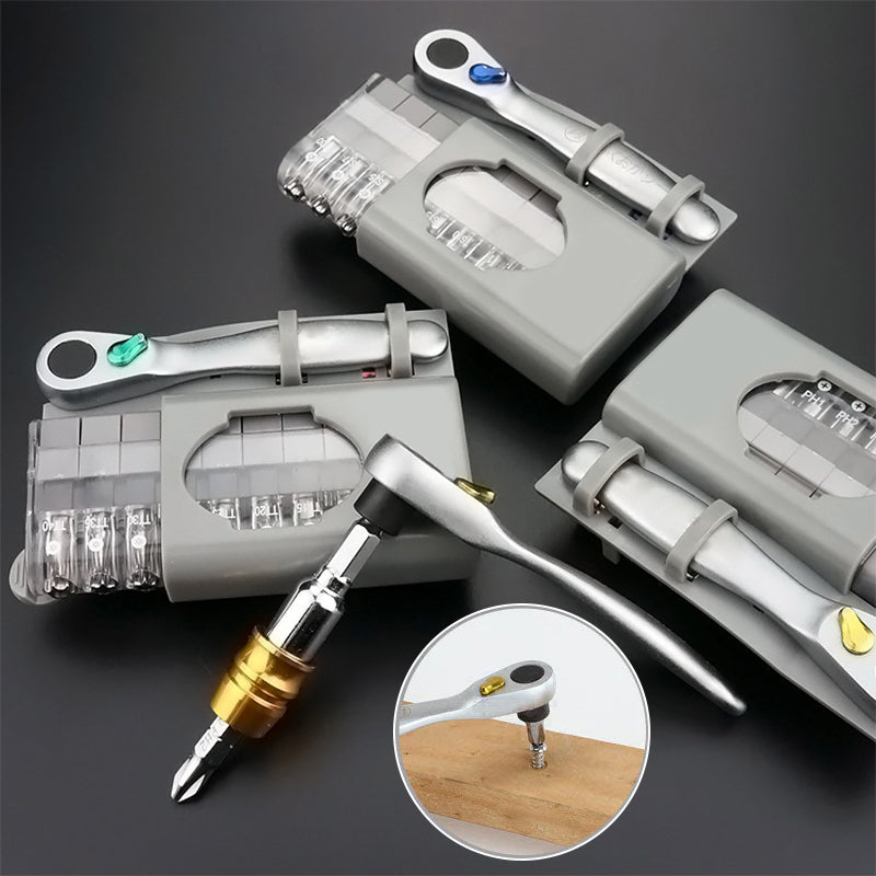 Compact Mixed Screwdriver Set with Phillips and Flathead