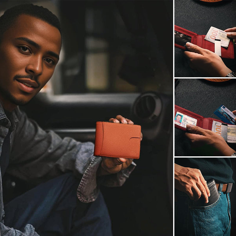 Authentic Leather RFID Blocking Card Wallet