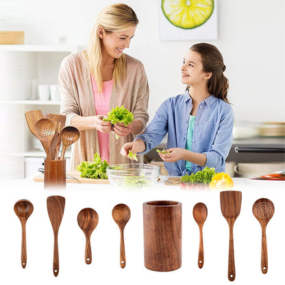 Natural Teak Wooden Utensil Set