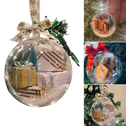Clear Glass Christmas Ball Ornament