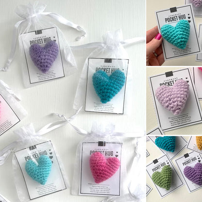 Handmade Crochet Heart Shaped Bag