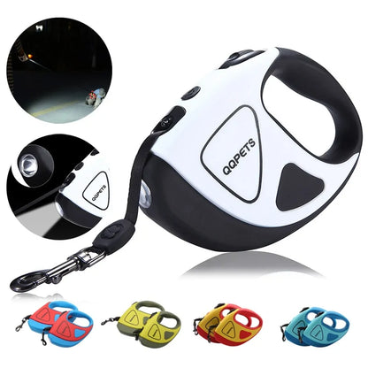 Comfortable LED Retractable Dog Leash with Soft Grip - Fesara