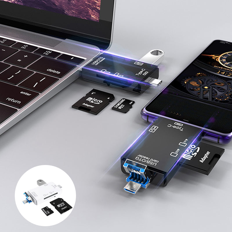 Multi-Function 6-in-1 USB Card Reader