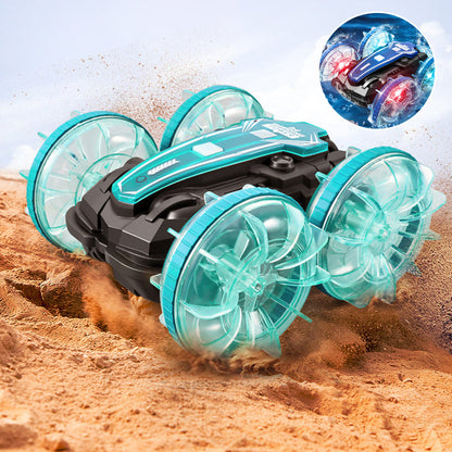 Fast RC Amphibious Stunt Car with Dual Remotes