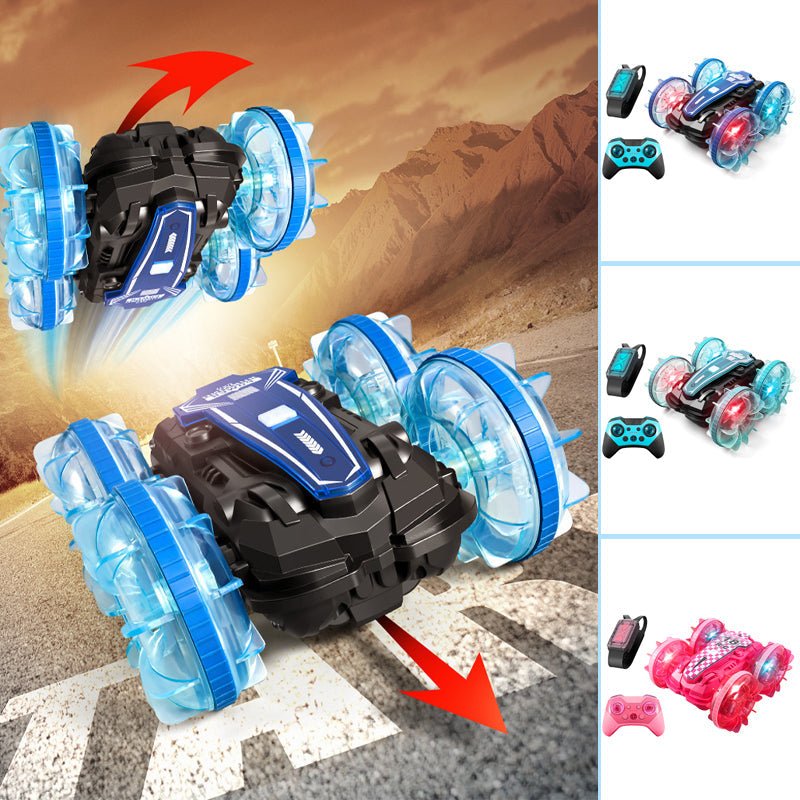 Fast RC Amphibious Stunt Car with Dual Remotes