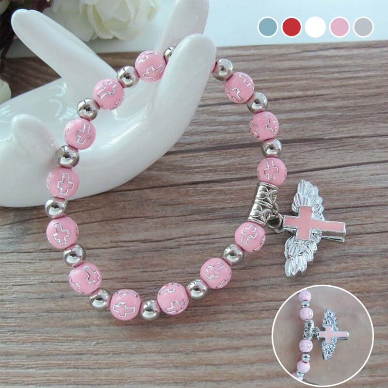 Guardian Angel Wing Cross Necklace Bracelet