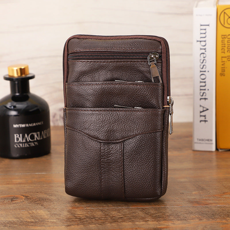 Men's Real Leather Crossbody Phone Bag