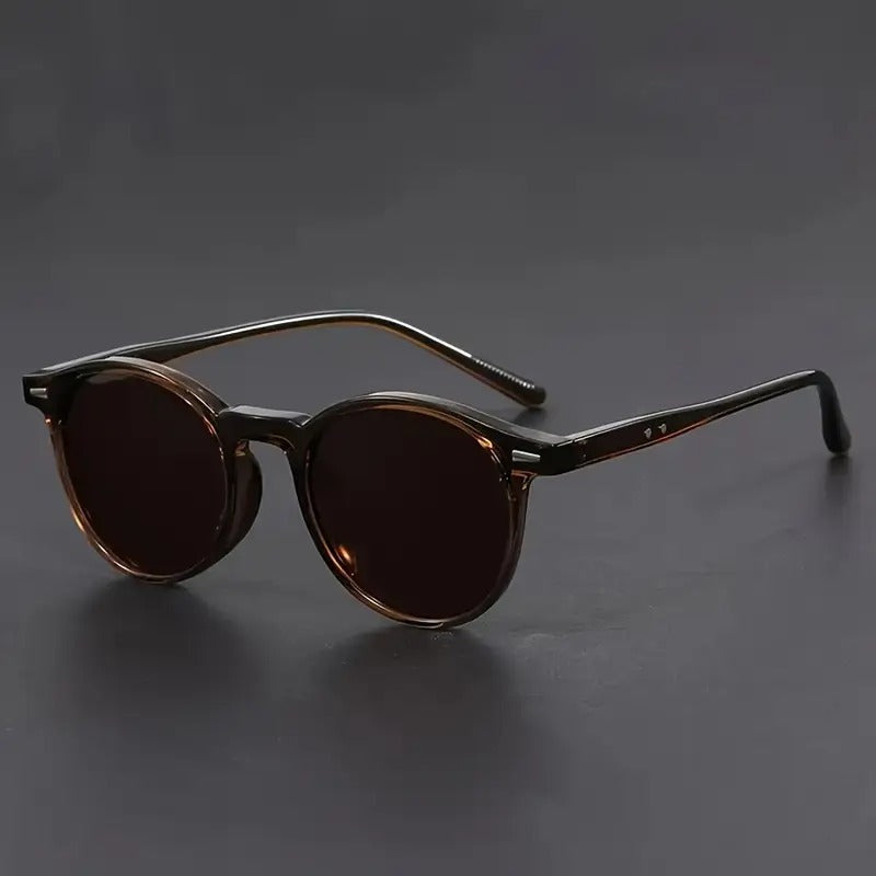 Vintage Round Men's Sunglasses Tortoiseshell Frames